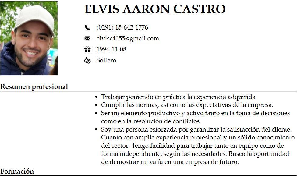 ELVIS AARON CASTRO